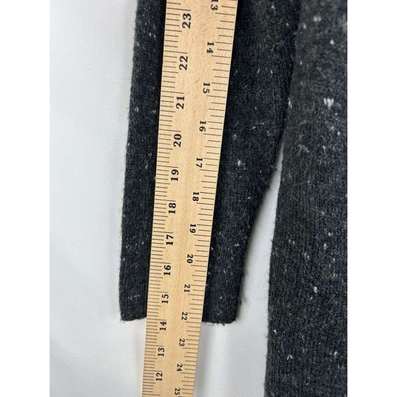 Madewell Women's S Wool Blend Black Confetti Knit Classic Open Cardigan Sweater - Picture 5 of 9